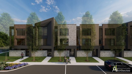 Rendering of the Villas Monciel townhouse-style condos